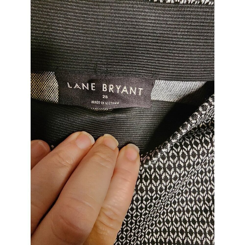 Lane Bryant Pants Women Plus Size 26 Wide Leg Pull On Stretch Black And White - Picture 2 of 6